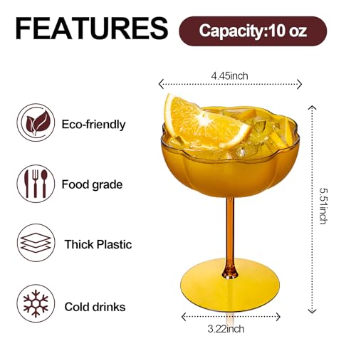 50% Off Ciaell 12 Plastic Martini Glasses - 10 oz - Image 2