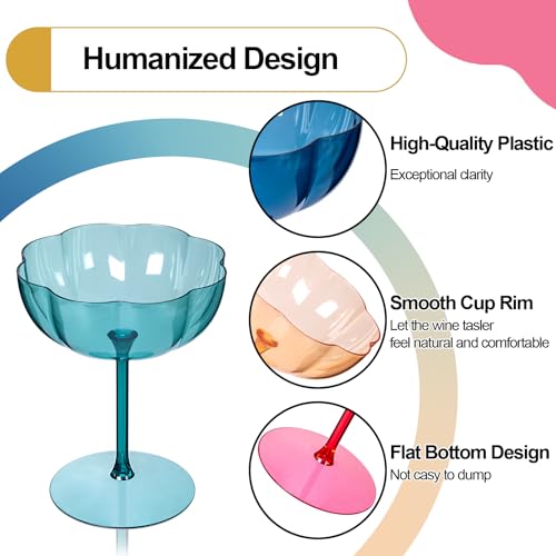 50% Off Ciaell 12 Plastic Martini Glasses - 10 oz - Image 3