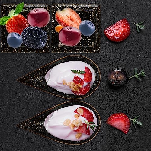 50% Off Gold Appetizer Plate Set with Spoons & Forks - Image 5