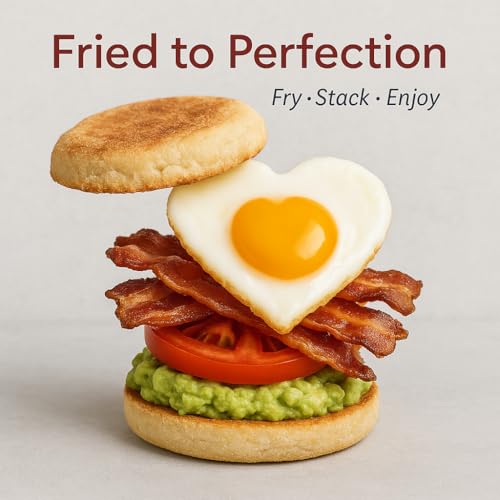 43% Off HIC Kitchen Heart-Shaped Nonstick Egg Rings - Image 2