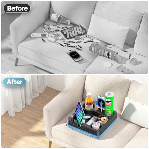 50% Off Couch Caddy Tray with Cup Holders & Snack Organizer - Image 4