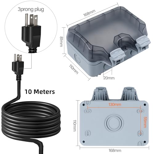 30% Off Outdoor Weatherproof Power Outlet Box with 32ft Cord - Image 2