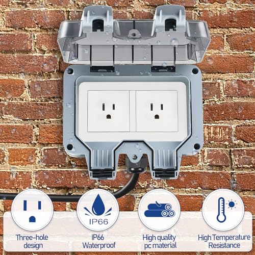 30% Off Outdoor Weatherproof Power Outlet Box with 32ft Cord - Image 4