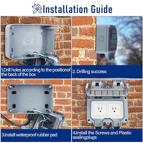 30% Off Outdoor Weatherproof Power Outlet Box with 32ft Cord - Image 5