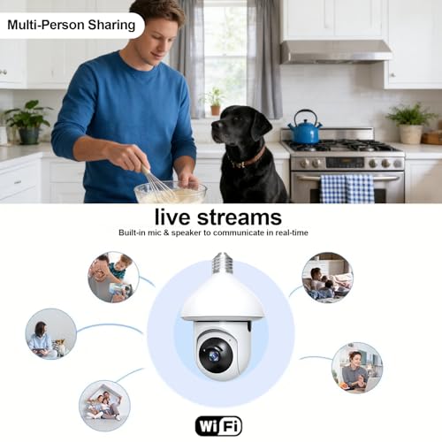 PHANSATIM Bulb Camera $10 Off with 1080P Color Night Vision - Image 5