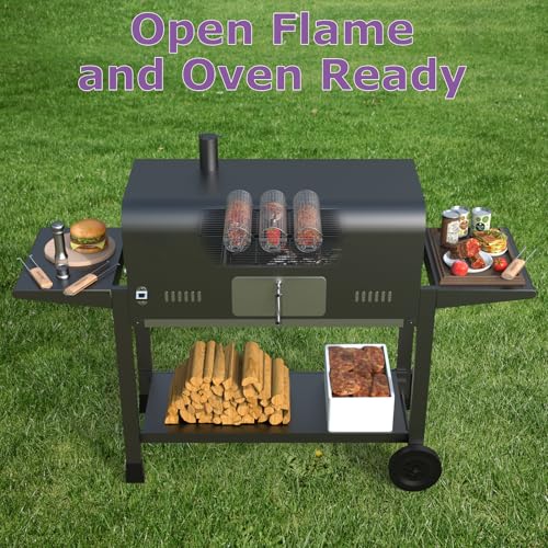 Save 55% on GAUYEBY Rolling Grill Basket with Removable Handle - Image 3