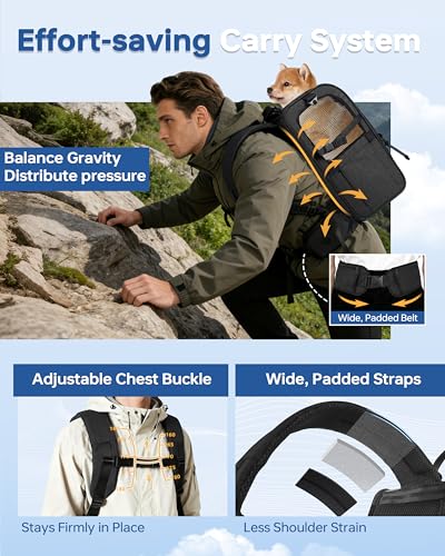 50% Off Dog Carrier Backpack with Adjustable Waist Belt - Image 2