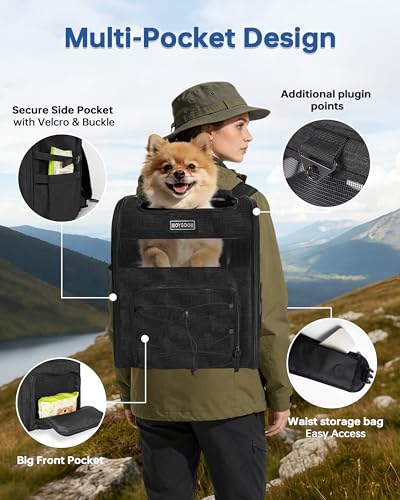50% Off Dog Carrier Backpack with Adjustable Waist Belt - Image 4