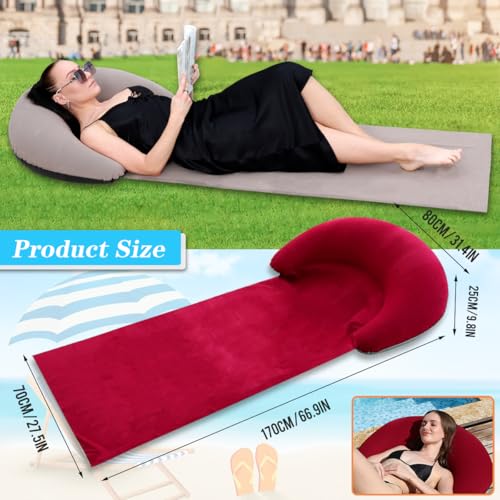 47% Off LONEEDY 2-Pack Beach Blankets with Inflatable Headrest - Image 3