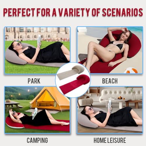 47% Off LONEEDY 2-Pack Beach Blankets with Inflatable Headrest - Image 5