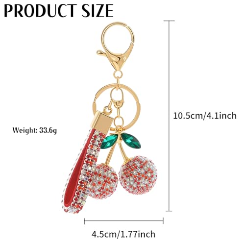 Cherry Keychain Charm - 30% Off Car Accessory Gift - Image 2