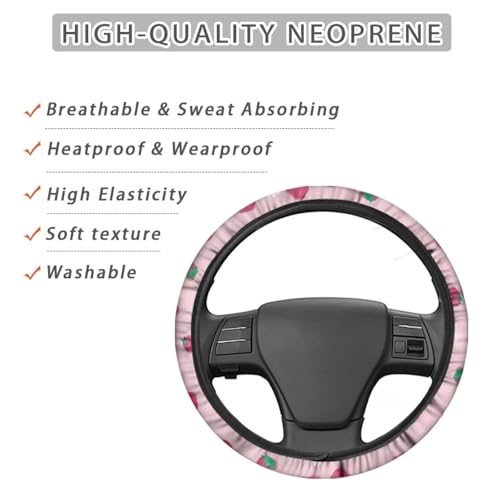 50% Off Strawberry Car Steering Wheel Cover - Soft & Breathable - Image 2