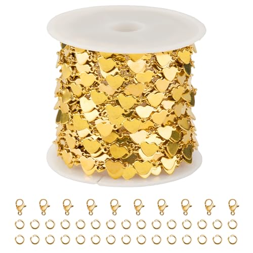 50% Off 16.4ft Heart Chain for Jewelry Making - Image 1