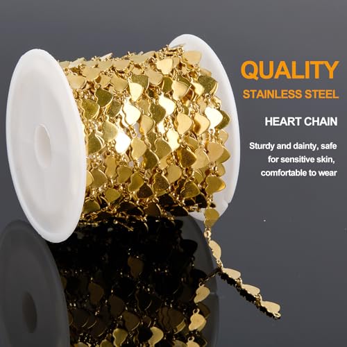 50% Off 16.4ft Heart Chain for Jewelry Making - Image 3