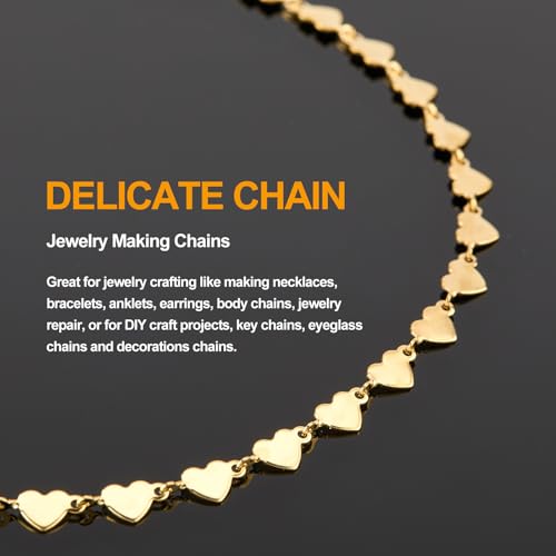 50% Off 16.4ft Heart Chain for Jewelry Making - Image 4