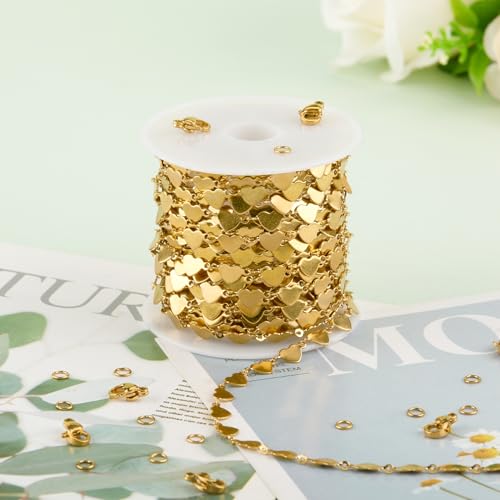 50% Off 16.4ft Heart Chain for Jewelry Making - Image 5