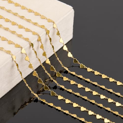 50% Off 16.4ft Heart Chain for Jewelry Making - Image 7