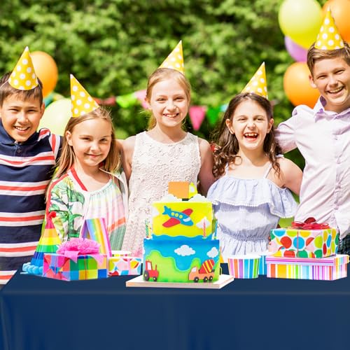 50% Off XSEINO 8-Pack Navy Blue Plastic Tablecloths - Image 4
