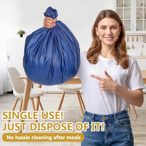 50% Off XSEINO 8-Pack Navy Blue Plastic Tablecloths - Image 6