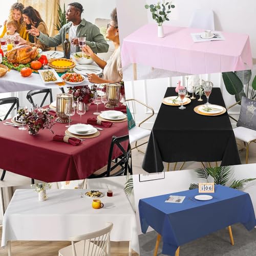 50% Off XSEINO 8-Pack Navy Blue Plastic Tablecloths - Image 7
