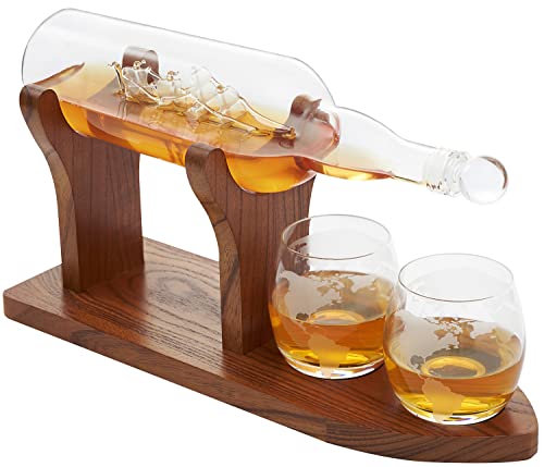50% Off Jillmo Whiskey Decanter Set with 2 Glasses - Image 2