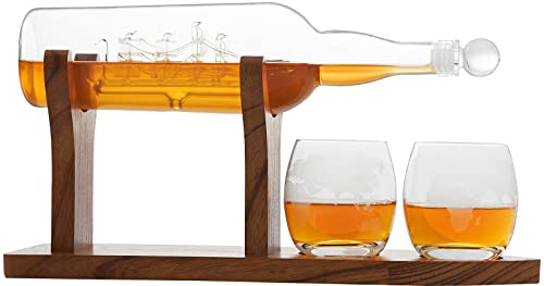 50% Off Jillmo Whiskey Decanter Set with 2 Glasses - Image 3
