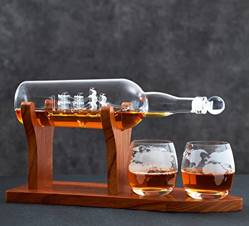 50% Off Jillmo Whiskey Decanter Set with 2 Glasses - Image 4
