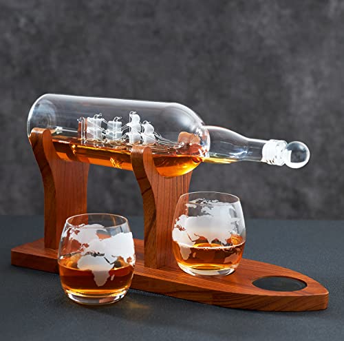 50% Off Jillmo Whiskey Decanter Set with 2 Glasses - Image 5