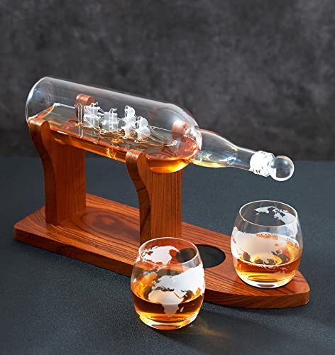 50% Off Jillmo Whiskey Decanter Set with 2 Glasses - Image 6