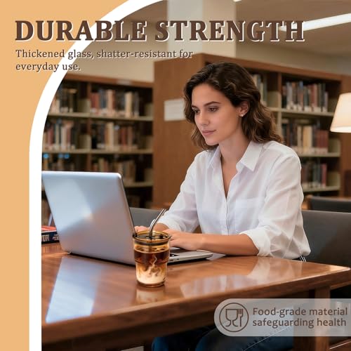 30% Off Lyghei 4-Pack Glass Tumblers with Lids & Straws - Image 3