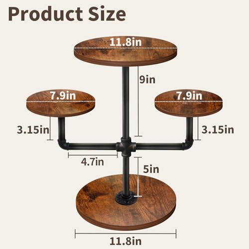 50% Off Rustic 3-Tier Wooden Cupcake Stand - Image 3