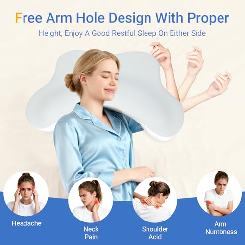 50% Off Wattne Side Sleeper Pillow with Arm Holes - Image 4