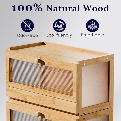 Save 40% on a Stackable Wooden 2-Tier Bread Box - Image 3