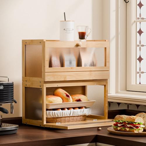Save 40% on a Stackable Wooden 2-Tier Bread Box - Image 6