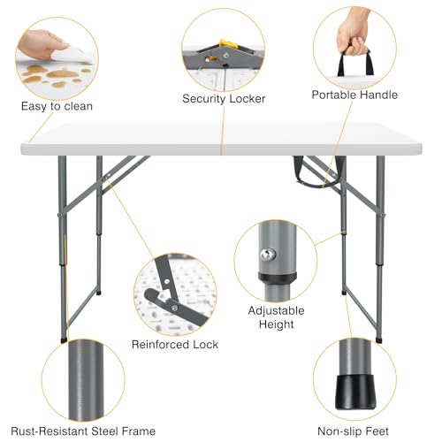 Save 45% on SKOK 330lb Folding Picnic Table - Image 5