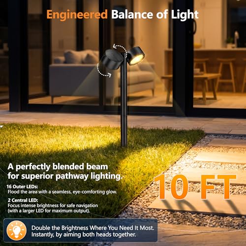 50% Off AOUNQ Solar Pathway Lights - 4 Pack for Yard & Garden - Image 6