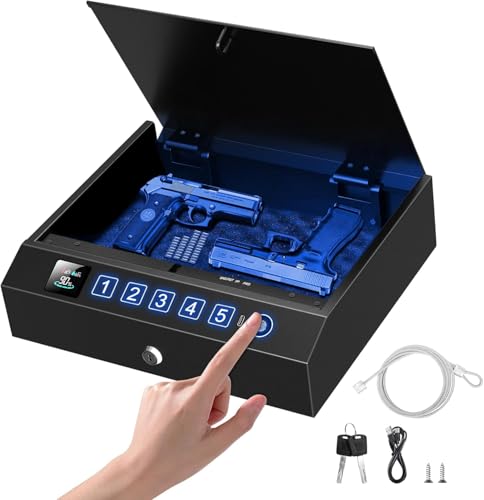 Biometric Gun Safe with 3-Way Unlock Now $47.99 - Image 1