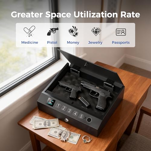 Biometric Gun Safe with 3-Way Unlock Now $47.99 - Image 2
