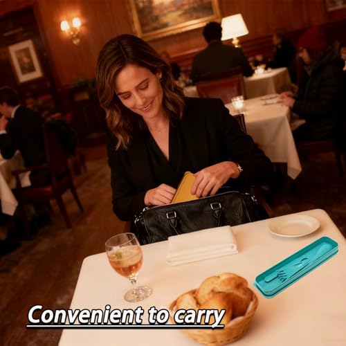 Save 9% on 4-Set Wheat Straw Travel Utensils with Case - Image 5