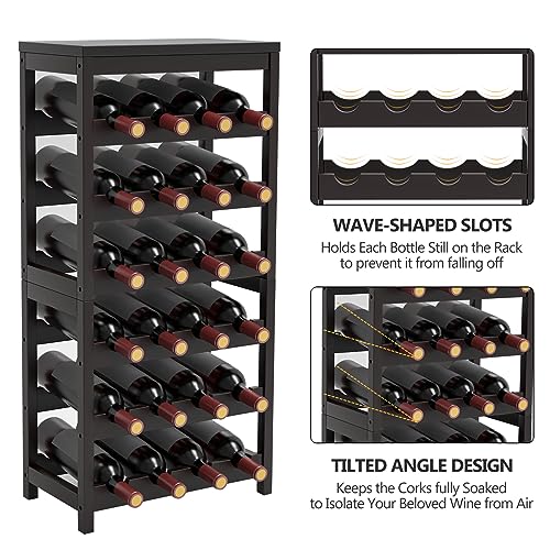 50% Off 24-Bottle Bamboo Wine Rack with Table Top - Image 6
