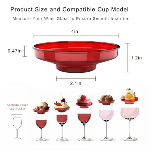 50% Off 4-Piece Wine Glass Charcuterie Topper Set - Image 2