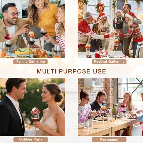 50% Off 4-Piece Wine Glass Charcuterie Topper Set - Image 6