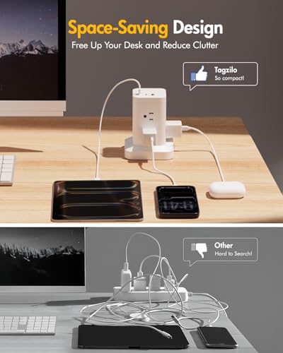 Power Strip Tower with 8 Outlets & Fast USB-C Charging - Image 6