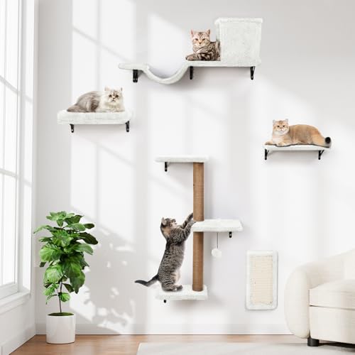 Save 40% on ZLAFM 5-in-1 Cat Wall Shelves & Climbing Furniture - Image 1
