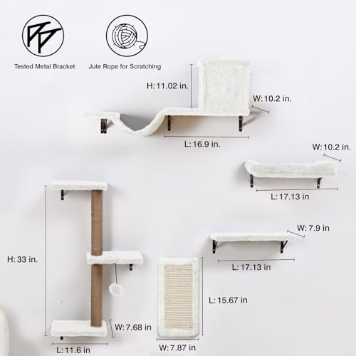 Save 40% on ZLAFM 5-in-1 Cat Wall Shelves & Climbing Furniture - Image 7