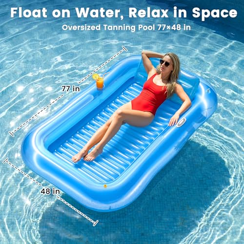 Save 35% on Inflatable Tanning Pool Lounger with Sprinkler - Image 6