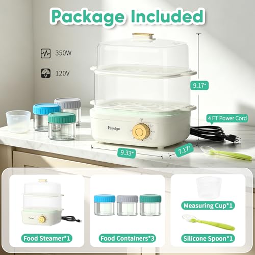 Save 50% on Phydge Electric Food Steamer with 3 Containers - Image 2