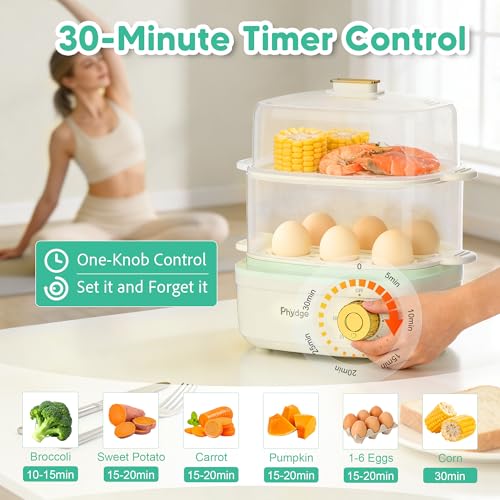 Save 50% on Phydge Electric Food Steamer with 3 Containers - Image 4
