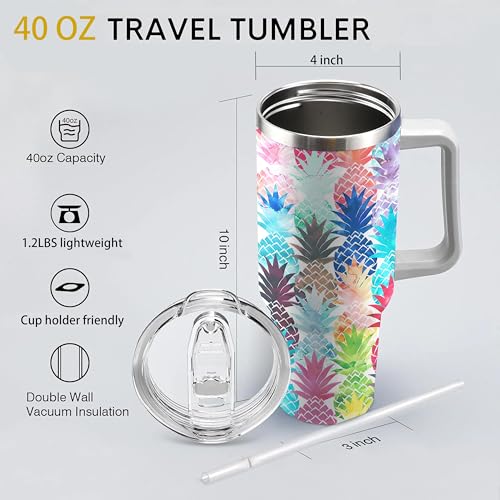 50% Off Stainless Steel Pineapple Tumbler - 40oz Insulated Cup - Image 5
