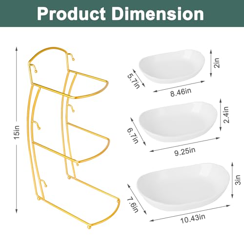 Save 50% on KXSGKRR 3-Tier Ceramic Fruit Bowl Set - Image 2